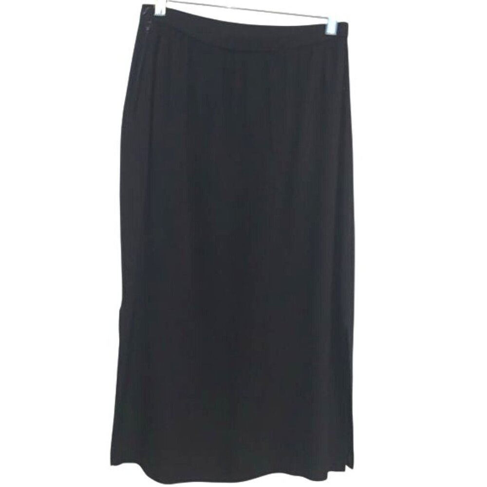 Samantha Collection Petites Black Floral Embroidered Maxi Skirt
